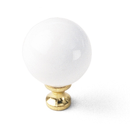 1 1/4 Porcelain Knob, White Ball